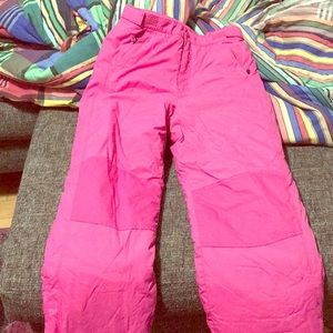 Pink LL bean snow pants size 12